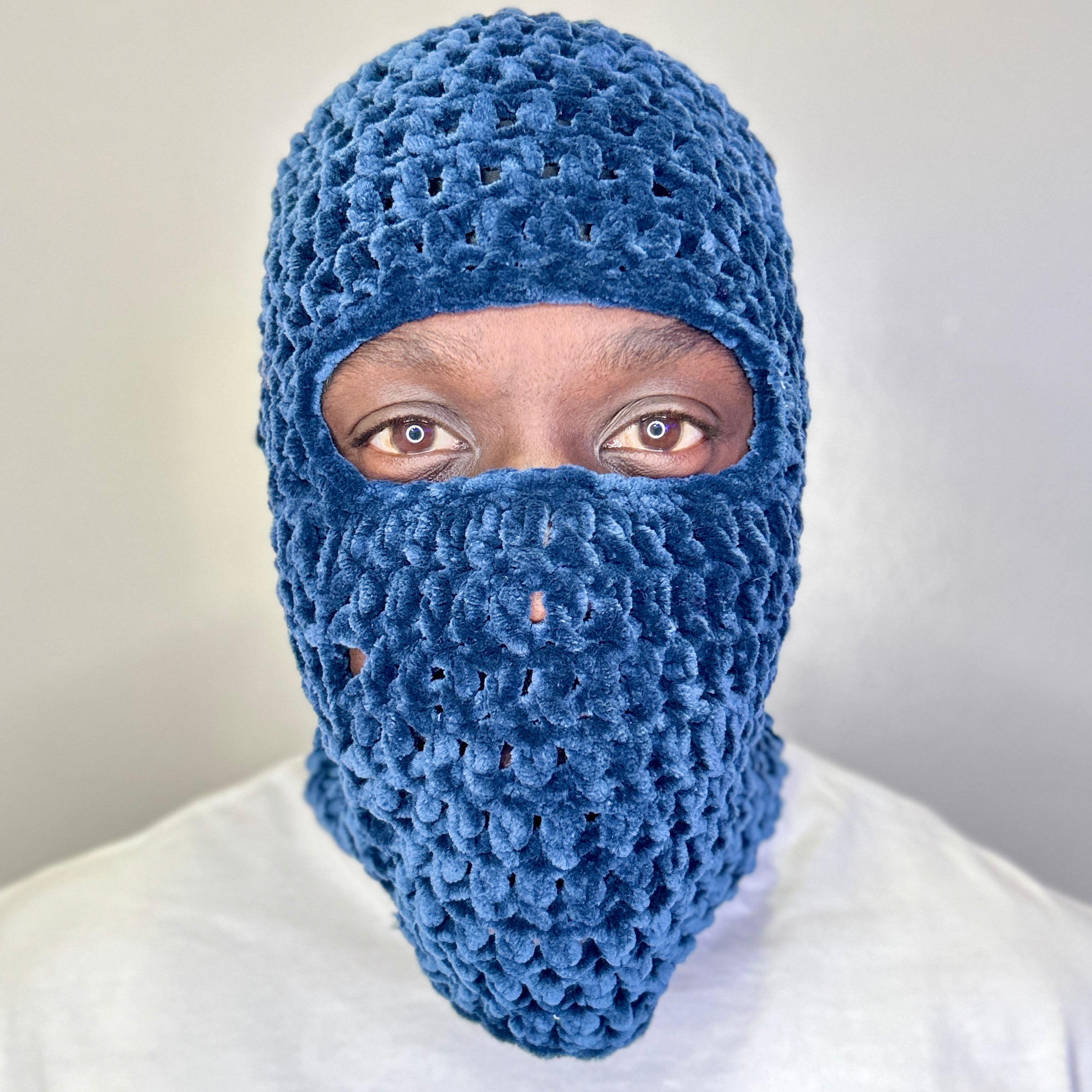 Blue Velvet Ski Mask