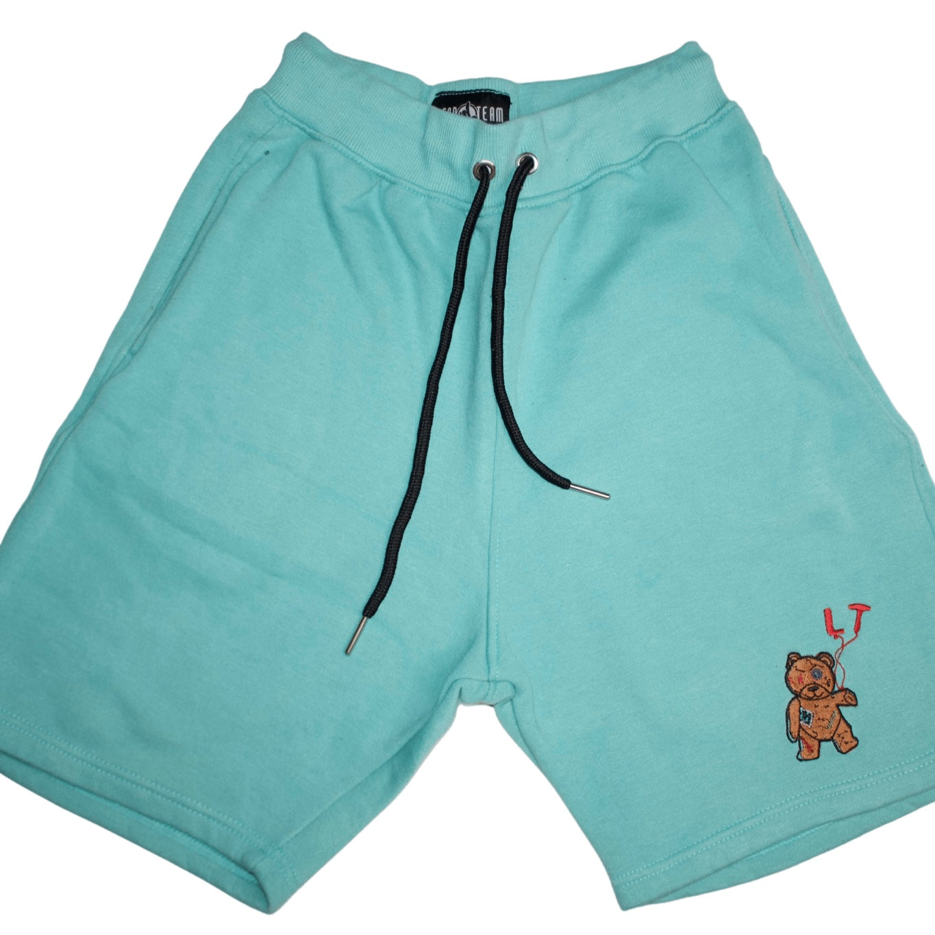 LT Teddy Shorts Embroidery (Turquoise)